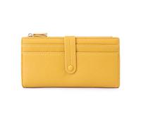 LVUNZJCA Portefeuille pour Femme Mesdames Pochette Dames Long Cuir Souple Motif PU Long Portefeuille(Jaune)