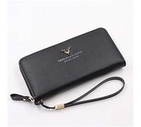 LVUNZJCA Portefeuille pour Femme Pochette zippée for Femme Grande capacité Portefeuille Multi-Cartes(A)