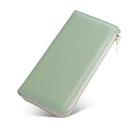 LVUNZJCA Portefeuille pour Femme Portefeuille en Cuir antivol RFID for Femmes, Pochette Longue à Sept Fermetures éclair