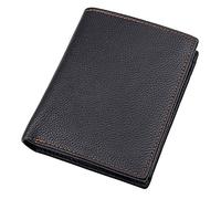 LVUNZJCA Portefeuille pour Hommes Portefeuille Court en Cuir for Hommes d'affaires avec Clip rétro(Schwarz)
