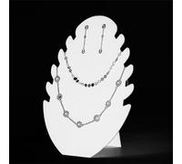 LVUNZJCA Présentoir à Colliers Présentoir à bijoux for colliers et pendentifs avec trous for boucles d'oreilles pour la Maison(blanc)