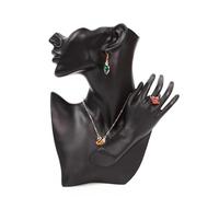 LVUNZJCA Présentoir à Colliers Présentoir à colliers en résine, support à boucles d'oreilles, accessoire de bijouterie pour la Maison(Schwarz)