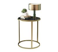 LVUNZJCA Table Basse Table Ronde au café Petite Table d'appoint en boîte de Sofa métal avec Plateau Amovible pour Le Salon