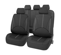 LVVBU 9 pièces Housses de Siège de Voiture pour Touran 2016-2020 Cuir 5 Places Couvre Sieges Avant et Arrière Interieu Accessoire,B-Black