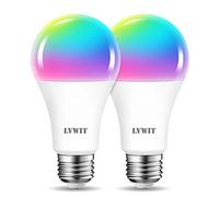 LVWIT 12W E27 Ampoule LED WiFi Intelligente à Intensité Variable, Compatible avec Bluetooth, Google Home Alexa Tuya Smart Life App, RGB Givré 100W 1521Lm, Pas de Hub requis, 2 Packs