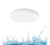 LVWIT 18W Plafonnier LED Rond, Lampe de plafond Imperméable IP65, Parfait pour salle de bain, cuisine, chambre, 1800 Lm, Ultra mince,