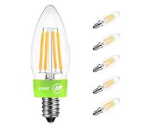 LVWIT 2.2W Ampoule E14 Blanc Chaud, Ampoule Basse Consommation Classe A C35, Equivalent à Ampoules halogène 40W, Ampoules LED Flamme 470LM, 2700K, Lot de 6, Non-Dimmable