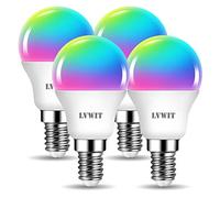 LVWIT 4.9W Ampoule Connectée E14, Smart G45 Ampoule LED Avec WIFI 470LM, Compatible avec Alexa et Google Assistant, Remplace 40W Ampoule Incandescent, Lot de 4