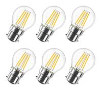 LVWIT 6W Ampoule LED Filament à Bayonnate G45 B22, 2700K Blanc Chaud, 806Lm, Ampoule Vintage, Non-Dimmable, Lot de 6