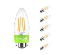 LVWIT Ampoule Baillonette LED, 2.2W Ampoule B22 Classe A, Ampoules Flamme Basse Consommation C35, Equivalent à Ampoules halogène 40W, 470LM, 2700K, Lot de 6, Non-Dimmable