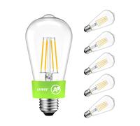 LVWIT Ampoule E27 LED Blanc Chaud, 3.8W Ampoule LED Classe Énergétique A, Equivalent à Ampoules halogène 60W, ST64, 806LM, 2700K, Non-Dimmable