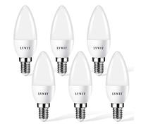 LVWIT Ampoule LED E14, Ampoule Bougie 4.5W équivalent à Incandescence de 40W, 6500K Lumière Blanc Froid 470LM, Non-Dimmable, Chandelier Ampoules LED, Lot de 6