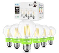 LVWIT Ampoule LED E27 Blanc Chaud, 3.8W Ampoule LED Classe A, Equivalent à Ampoules halogène 60W, Ampoules Basse Consommation 806LM, A60, 2700K, Lot de 6, Non-Dimmable