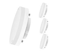 LVWIT Ampoules LED GX53, 5W équivalent à 40W, 3000K Lumière Blanche Chaude, 470 lm, Faible consommation, Non dimmable - Pack de 4 Unités.