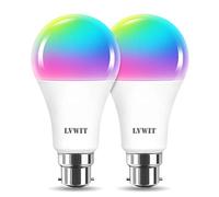 LVWIT B22 Ampoule Connectée Alexa, 12W Smart A70 Ampoule LED Avec WIFI 1521Lm, Compatible avec Alexa et Google Assistant,Remplace 100W Ampoule Incandescent, Lot de 2