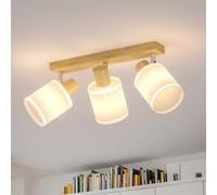 LVWIT Plafonnier Led Bois, Luminaire Intérieur Salon, 3 Spot de Plafond, E14 Éclairage de Plafond, Plafonnier Spot Salon, Convient au Chambre, Cuisine, salle à Manger (Ampoule non incluse)