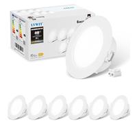 LVWIT Spot Led Encastrable, 4W Spots Éclairage de Plafond Équivalent à 38W, 6500K Blanc Froid, IP44 Spot Etanche Salle de Bain, Salon, Cuisine, φ98MM Plafond Led, Lot de 6