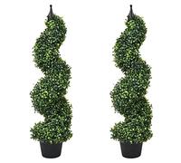 Lvydec Lot de 2 buis artificiels en Pot pour décoration d'intérieur et d'extérieur