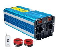 LVYUAN Convertisseur 12V 220V 4000W/8000W Pur Sinus Onduleur à Onde Sinusoïdale Pure avec Télécommande écran LED Prises 2 EU Ports USB Port