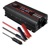 LVYUAN onduleur 1000W Puissance Continue 2000W Puissance maximale DC 12V vers AC 230V, convertisseur de Tension 1 Prise AC et 2 Ports USB