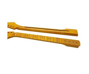 LVYUDS 6 Cordes Gaucher Manche de Guitare, 2.2 Inch Largeur Jaune Brillant érable Manche de Guitare, pour ST Manche de Guitare électrique Rechange(22 items)
