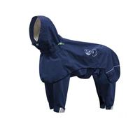 LVYUDS Ajustable Manteaux Imperméables pour Chiens 4 Pattes Tout Compris Grand/Moyen Chiens Capuche Séparé Design Imperméable Réfléchissant Parc Plage Jouer(Bleu,XXL)
