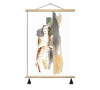 LVYUDS Bois Cache Compteur Electrique Mural Tapisserie Moderne Cache Tableau Electrique épaissi Toile à l'huile avec Pompon pour Restaurant étude(30 * 40cm,6)
