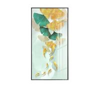 LVYUDS Cache Compteur Electrique Mural Moderne Toile à L'huile, Cache Tableau Electrique Silencieux Gauche Porte Coulissante étanche Couvercle de Protection Maison Extérieur(XS,Black-Oil canvas model-