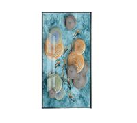 LVYUDS Cache Compteur Electrique Mural Moderne Toile à L'huile, Cache Tableau Electrique Silencieux Gauche Porte Coulissante étanche Couvercle de Protection Maison Extérieur(XXL,Black-Mirror Style-C)