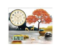 LVYUDS Chinois Cache Compteur Electrique Mural Horloge Blocage Peinture Couvercle Rabattable Cache Tableau Electrique Pas de Perforation Alliage D'aluminium Couvercle(XL,4-B)