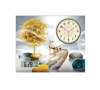 LVYUDS Chinois Cache Compteur Electrique Mural Horloge Blocage Peinture Couvercle Rabattable Cache Tableau Electrique Pas de Perforation Alliage D'aluminium Couvercle(L,3-B)
