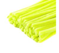 LVYUDS Colorés Fil Chenille Faciles à Modeler 11.81in Cure Pipe Pour Loisirs Créatifs Portables Chenille Loisir Creatif Encryptés Pour Les âges(1500pcs,30CM_FLUORESCENT YELLOW)