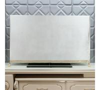 LVYUDS Couverture Complète Housse écran TV Universel Protection pour TV Décorative Anti-Poussière Respirant Protections écrans TV Antidérapant Salles De teliers(176 * 104cm,Satin Beige)