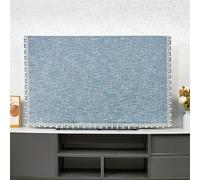 LVYUDS Couverture Complète Housse écran TV Universel Protection pour TV Décorative Anti-Poussière Respirant Protections écrans TV Antidérapant Salles De teliers(176 * 104cm,Linen Blue)