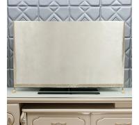 LVYUDS Couverture Complète Housse écran TV Universel Protection pour TV Décorative Anti-Poussière Respirant Protections écrans TV Antidérapant Salles De teliers(176 * 104cm,Satin Khaki)