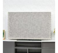 LVYUDS Couverture Complète Housse écran TV Universel Protection pour TV Décorative Anti-Poussière Respirant Protections écrans TV Antidérapant Salles De teliers(176 * 104cm,Linen Gray)