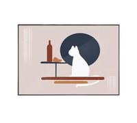 LVYUDS Dessin Animé Animal Cache Compteur Electrique Mural Cadre Noir Rabat Cache Tableau Electrique étude Couloir Suspendu Peinture Cadeau pour Nouvelle Maison(L,Black Frame Flip model-14)