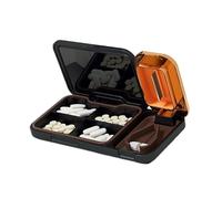 LVYUDS Domestique Coupe Comprimé Silicone Petits Grands Comprimés Amovible Coupe Medicaments Hebdomadaire Rangement Coupe Cachet Moitié Facile à Avaler(Noir)