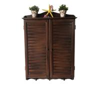 LVYUDS Double Porte Cache Compteur Electrique avec Crochets Multifonction Cache Tableau Electrique Protection Couvercle de Panneau électrique Cadeau de Nouvelle Maison(M,Brown)