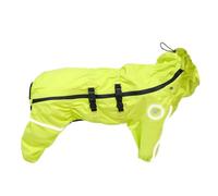 LVYUDS Grand/Moyen Imperméable Chien 4 Pattes Tout Compris Imperméable Parc Plage Jouer Randonnée Ajustable Guêtre de Cou Taille Trou de Remorquage(Vert,XS)