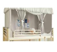 LVYUDS Moustiquaire Rideaux De Lit Superposé pour Le Bas Le Haut Rideau Occultant pour Lit Enceinte Complète Cabane Anti-Poussière pour étudiants Simple(90 cm (Top),Gray)
