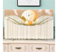 LVYUDS Murale Housse écran TV Couverture Intégrale Extensible Protection pour TV Anti-Poussière Antidérapant Protections écrans TV Pas Besoin De La Retirer Dentelle(39inch,Swan)