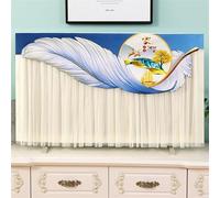 LVYUDS Murale Housse écran TV Couverture Intégrale Extensible Protection pour TV Anti-Poussière Antidérapant Protections écrans TV Pas Besoin De La Retirer Dentelle(55inch,Golden Deer)