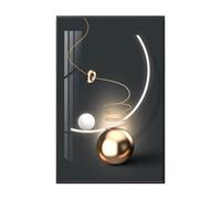 LVYUDS Pas de Perforation Cache Compteur Electrique Mural Silencieux Gauche Porte Coulissante Cache Tableau Electrique Cristal Panneau étanche Anti-Poussière(XL,Left Flap-I)