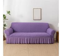 LVYUDS Polyester Housse De Canapé Coin Détente Décoration Protege Canape pour Animaux élastique Couvre Canapé Anti-Poussière Antidérapantes pour Chambre De Fille(2 Seat,Purple)
