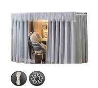 LVYUDS Rideaux De Lit Superposé pour Le Lit du Bas épaissis Ciel De pour Filles Dortoir Anti-Poussière Anti-Moustiques Rideau Occultant pour Décoratifs(Curtain*3+Side,Gray_1.5M)
