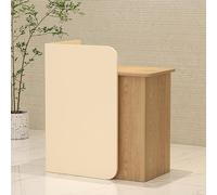 LVYWEX Bureau De RéCeption, Comptoir de Caisse avec Tiroirs De Rangement Et Étagères Ouvertes pour Grande Banque d'accueil pour Bureau, HôTel, Salon(Apricot+Yellow,31in)