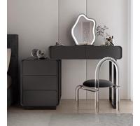 LVYWEX Coiffeuse, avec Beaucoup De Rangement Et Tiroirs Commode Télescopique pour Femme Noir(Three Drawer Cabinet)