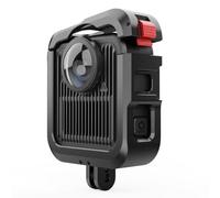 LVYXON Cage de caméra en alliage d'aluminium pour GoPro Max 2 avec couvercle d'objectif en silicone, étui de protection léger avec plusieurs options de montage, noir
