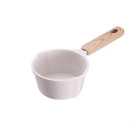 LVYXON Casserole antiadhésive, petite casserole à lait de 11 cm avec bec verseur, pots à carottes, pot à lait blanc à fond plat, multi-mini casserole, ensemble de casseroles multifonctions pour la